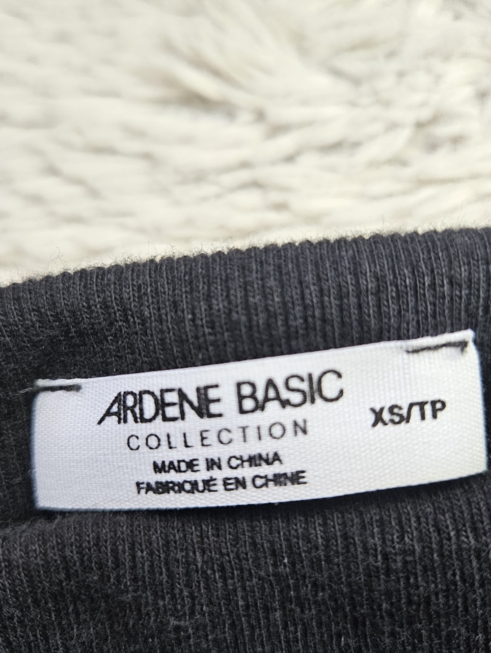 Ardene Black Ribbed Tube Bodysuit Strapless Stretch Fitted Basic Top Women's 🔥 - Picture 2 of 4